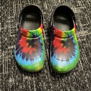 Tie dye crocs
